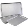 imageFarberware Nonstick Bakeware 3Piece Cookie Pan Set Gray3Piece Set