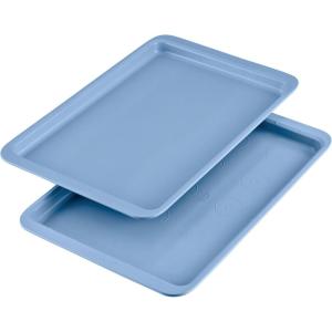 imageFarberware Easy Solutions Nonstick Bakeware Baking PansCookie Pan Set 11Inch x 17Inch 2 Piece  Blue2 Piece  11 x 17