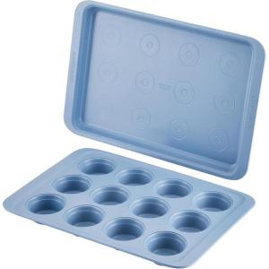 imageFarberware Easy Solutions Nonstick Bakeware Baking PansCookie Pan Set 11Inch x 17Inch 2 Piece  Blue2 Piece