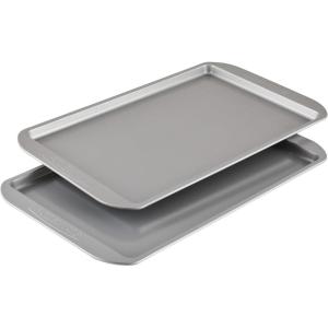 imageFarberware Nonstick Bakeware 3Piece Cookie Pan Set Gray11 x 17 2 piece