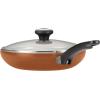 imageFarberware 80183 Glide Pro Hard Anodized Ceramic Nonstick Cookware Pots and Pans Set 11 Piece GrayCopper