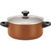 imageFarberware 80183 Glide Pro Hard Anodized Ceramic Nonstick Cookware Pots and Pans Set 11 Piece GrayCopper