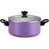imageFarberware Dishwasher Safe Nonstick 15Piece Cookware Set AquaPurple