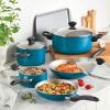 imageFarberware Dishwasher Safe Nonstick 15Piece Cookware Set AquaTeal