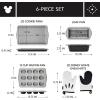 imageFarberware Disney Bake with Mickey Mouse Nonstick Bakeware SetBaking Pans 6 Piece  BlackBakeware Set with Oven Mitts