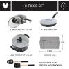 imageFarberware Disney Monochrome Ceramic Nonstick Cookware Pots and Pans with BakingBakeware Cookie Pan and Kitchen Cooking Tool Set Dishwasher Safe 8 Piece Cookware Set  Black