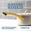 imageFarberware Radiant Nonstick CookwarePots and Pan Set with Lids and Prestige Kitchen Cooking Tools Dishwasher Safe 12 Piece Champagne