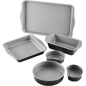 imageFarberware Disney Bake with Mickey Mouse Nonstick Bakeware SetBaking Pans 6 Piece  BlackBakeware Set
