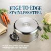 imageFarberware Brilliance Stainless Steel Cookware Pots and Pans Set with Kitchen Cooking Tools and Glass Lids 10 Piece Dishwasher Safe and Induction Ready Stainless Steel