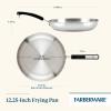 imageFarberware Brilliance Stainless Steel Frying PanSkillet 1225 Inch Dishwasher Safe and Induction ReadyStainless Steel