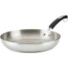 imageFarberware Brilliance Stainless Steel Frying PanSkillet 1225 Inch Dishwasher Safe and Induction ReadyStainless Steel