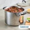 imageFarberware Brilliance Stainless Steel Stockpot with Glass Lid 8 Quart Dishwasher Safe and Induction Ready Compatible with All Cooktops Stainless SteelStockpot 8 Quart