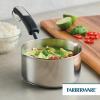 imageFarberware Brilliance Stainless Steel Stockpot with Glass Lid 8 Quart Dishwasher Safe and Induction Ready Compatible with All Cooktops Stainless SteelSaucepan 1 Quart