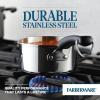 imageFarberware Brilliance Stainless Steel Stockpot with Glass Lid 8 Quart Dishwasher Safe and Induction Ready Compatible with All Cooktops Stainless SteelSaucepan 1 Quart