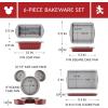 imageFarberware Disney Bake with Mickey Mouse Nonstick Bakeware SetBaking Pans with Disney Home Oven Mitts Cookie Pans MuffinCupcake and Loaf Pan 6 Piece Non Stick Bakeware Set  RedBakeware Set II