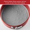 imageFarberware Disney Bake with Mickey Mouse Nonstick Baking PanCake Pan 8 Inch Round Non Stick Bakeware Pan  Red and GrayRed