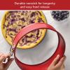 imageFarberware Disney Bake with Mickey Mouse Nonstick Baking PanCake Pan 8 Inch Round Non Stick Bakeware Pan  Red and GrayRed