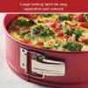 imageFarberware Disney Bake with Mickey Mouse Nonstick Baking PanCake Pan 8 Inch Round Non Stick Bakeware Pan  Red and GrayRed