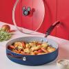 imageFarberware Disney Bon Voyage Ceramic Nonstick Frying Pan Dishwasher Safe Skillet 11 Inch RedBlue