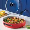 imageFarberware Disney Bon Voyage Ceramic Nonstick Frying Pan Dishwasher Safe Skillet 11 Inch RedRed