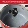 imageFarberware Disney Bon Voyage Ceramic Nonstick Pots and Pans Set with Baking SheetCookie Pan and Disney Home Kitchen Tools 8 Piece Non Stick Cookware Set  BlueRed