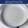 imageFarberware Disney Bon Voyage Ceramic Nonstick Pots and Pans Set with Baking SheetCookie Pan and Disney Home Kitchen Tools 8 Piece Non Stick Cookware Set  BlueBlue