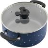 imageFarberware Disney Bon Voyage Ceramic Nonstick Pots and Pans Set with Baking SheetCookie Pan and Disney Home Kitchen Tools 8 Piece Non Stick Cookware Set  BlueBlue