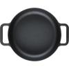 imageFarberware Disney Monochrome Pre Seasoned Cast Iron Shallow Casserole Pan with Lid 3 Quart  Black