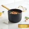 imageFarberware Forged Induction Ceramic Cookware Nonstick Saucepan with Lid Dishwasher Safe Suitable for All Stovetops 3 Quart Sauce Pan  Black and Gold3 Quarts
