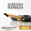 imageFarberware Forged Induction Ceramic Cookware Nonstick Square Grill PanGriddle Pan Dishwasher Safe Suitable for All Stovetops 11 Inch  Black and GoldGrill Pan 11Inch Square