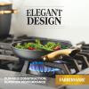 imageFarberware Forged Induction Ceramic Cookware Nonstick Square Grill PanGriddle Pan Dishwasher Safe Suitable for All Stovetops 11 Inch  Black and GoldSkillet 825Inch