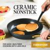 imageFarberware Forged Induction Ceramic Cookware Nonstick Square Grill PanGriddle Pan Dishwasher Safe Suitable for All Stovetops 11 Inch  Black and GoldSkillet 1225Inch