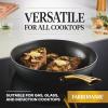 imageFarberware Forged Induction Ceramic Cookware Nonstick Square Grill PanGriddle Pan Dishwasher Safe Suitable for All Stovetops 11 Inch  Black and GoldSkillet 1225Inch