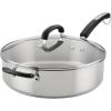 imageFarberware Brilliance Stainless Steel Frying PanSkillet 1225 Inch Dishwasher Safe and Induction ReadyStainless Steel