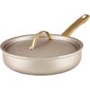 imageFarberware Radiant Frying Pan Dishwasher Safe Skillet 1225Inch ChampagneSaute Pan 275 Quart