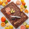 imageFarberware 16Inch Endgrain Rubberwood Cutting Board with Deep Juice Groove  Reversible Wooden Charcuterie Board for Chopping Serving Everyday Use with Finger Grooves for Easy CarryingAcacia
