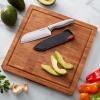 imageFarberware 16Inch Endgrain Rubberwood Cutting Board with Deep Juice Groove  Reversible Wooden Charcuterie Board for Chopping Serving Everyday Use with Finger Grooves for Easy CarryingBamboo