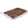 imageFarberware 16Inch Endgrain Rubberwood Cutting Board with Deep Juice Groove  Reversible Wooden Charcuterie Board for Chopping Serving Everyday Use with Finger Grooves for Easy CarryingAcacia