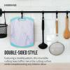 imageFarberware Plastic Cutting Board with Aqua Nonslip Edges and Stylish Marble Pattern  Dishwasher Safe Kitchen Essential for Everyday Use  Durable Poly Material FoodSafe Easy to Clean