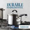 imageFarberware Brilliance Stainless Steel SaucepanSaucepot with Glass Lid 3 Quart Dishwasher Safe and Induction Ready Compatible with All Cooktops Stainless SteelSaucepan 3 Quart