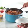 imageFarberware Cookware Nonstick Stockpot with Lid 105 QuartBlackAqua