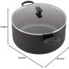 imageFarberware Cookware Nonstick Stockpot with Lid 105 QuartBlackBlack