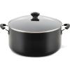 imageFarberware Cookware Nonstick Stockpot with Lid 105 QuartBlackBlack