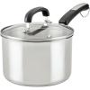 imageFarberware Brilliance Stainless Steel SaucepanSaucepot with Glass Lid 3 Quart Dishwasher Safe and Induction Ready Compatible with All Cooktops Stainless SteelSaucepan 3 Quart