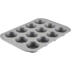 imageFarberware 12c Nonstick Nonstick Bakeware Muffin Pan Gray12 Cup Muffin