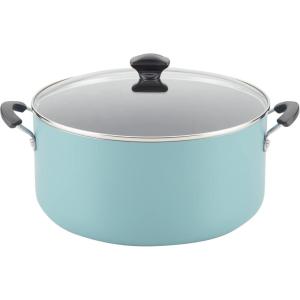imageFarberware Cookware Nonstick Stockpot with Lid 105 QuartBlackAqua