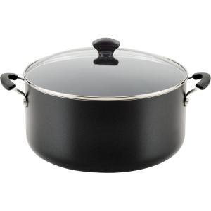 imageFarberware Cookware Nonstick Stockpot with Lid 105 QuartBlackBlack