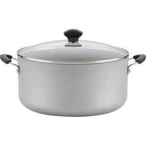 imageFarberware Cookware Nonstick Stockpot with Lid 105 QuartBlackSilver