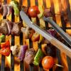 imageFarberware BBQ Acacia Wood Handled Tong 17Inch Stainless Steel