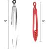 imageFarberware Classic Stainless Steel Tongs Set Of 2 BlackNylon and Stainless Steel Tongs